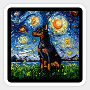 Miniature Pinscher Night Sticker